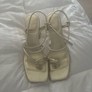 Marc Jacob gold heels.  Stunning & elegant wear with shorts, dresses & pants